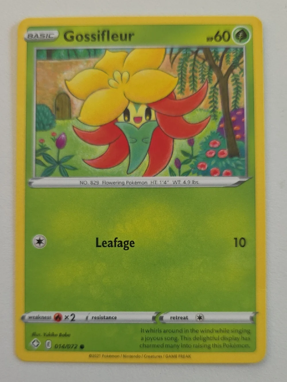 Pokemom Gossifleur And Eldegoss Cards